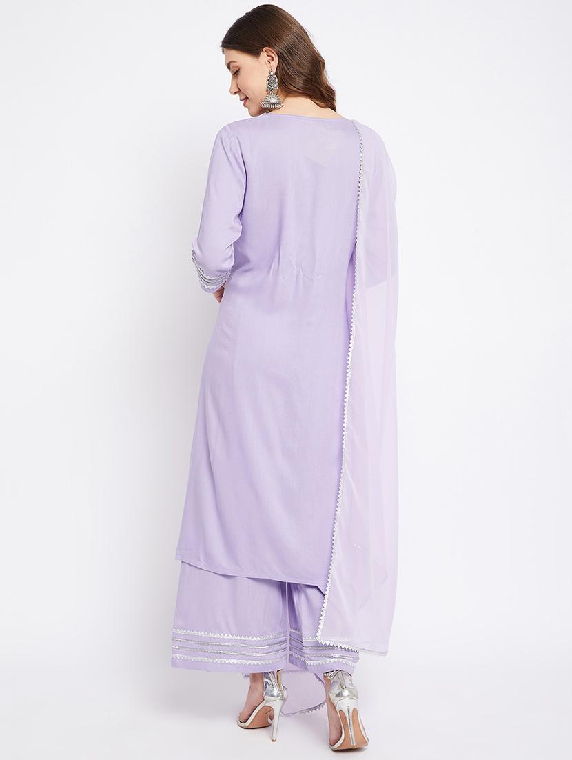 solid lavender suit set - 18283247 - Zoom Image - 3