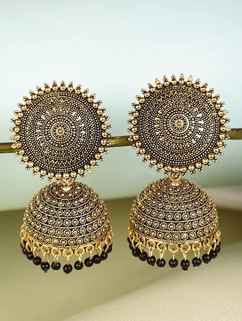 graceful delightful jhumka earrings - 18283341 - Zoom Image - 2