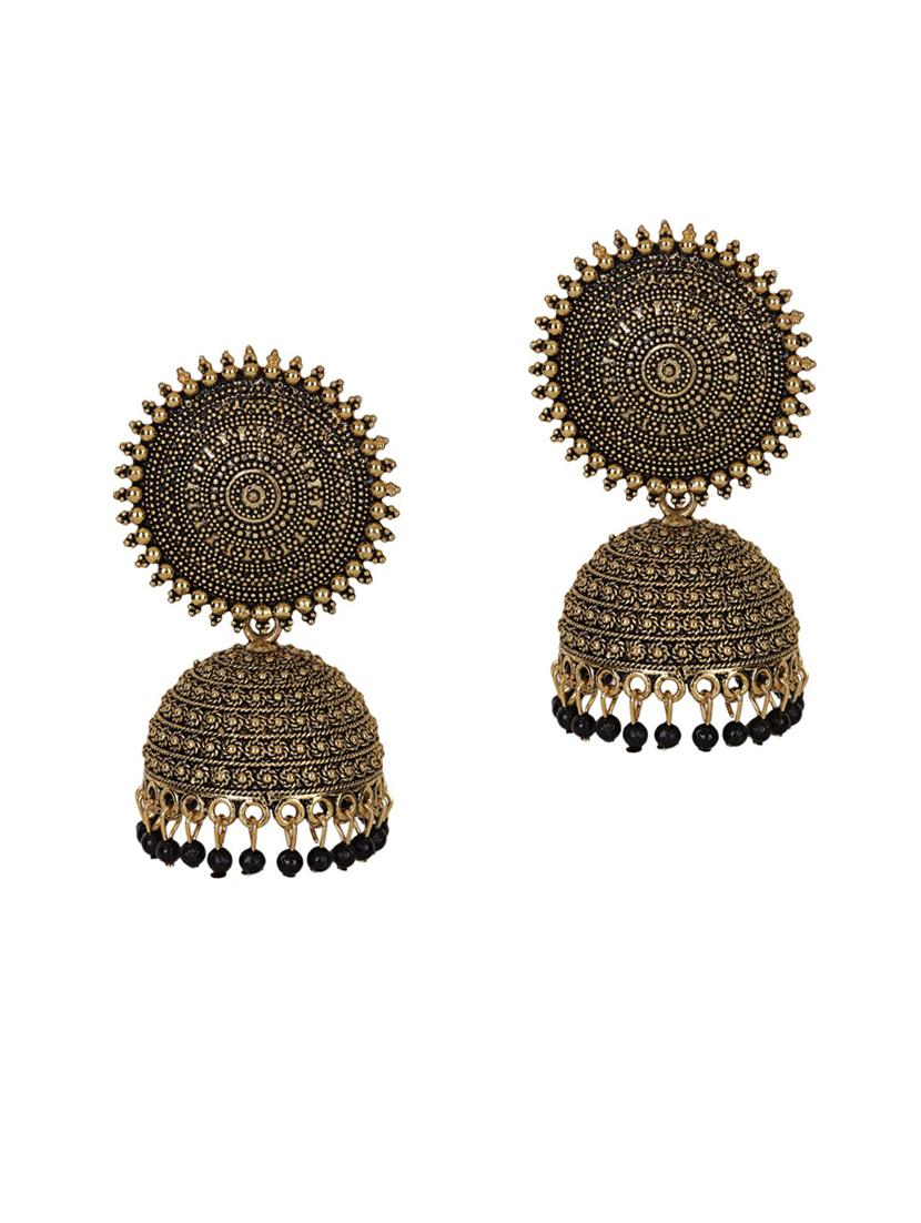graceful delightful jhumka earrings - 18283341 - Zoom Image - 3