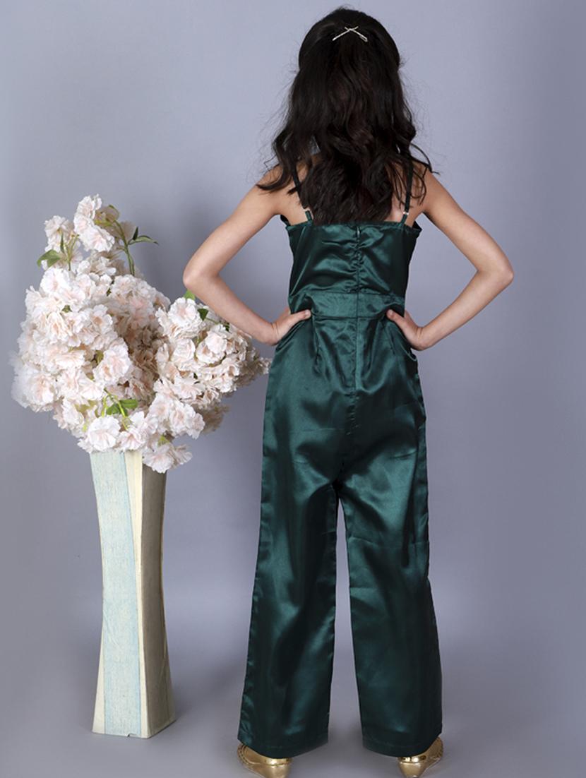 green cut out detail jump suit - 18283422 - Zoom Image - 3