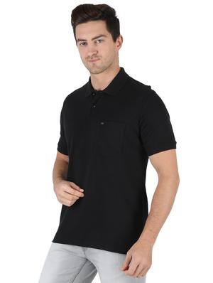 grey solid polo t-shirt - 18284060 - Standard Image - 2