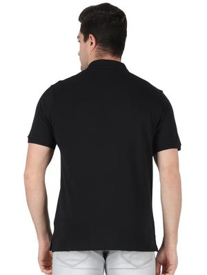 grey solid polo t-shirt - 18284060 - Standard Image - 3