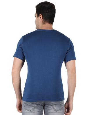 navy-blue solid t-shirt - 18284094 - Standard Image - 3