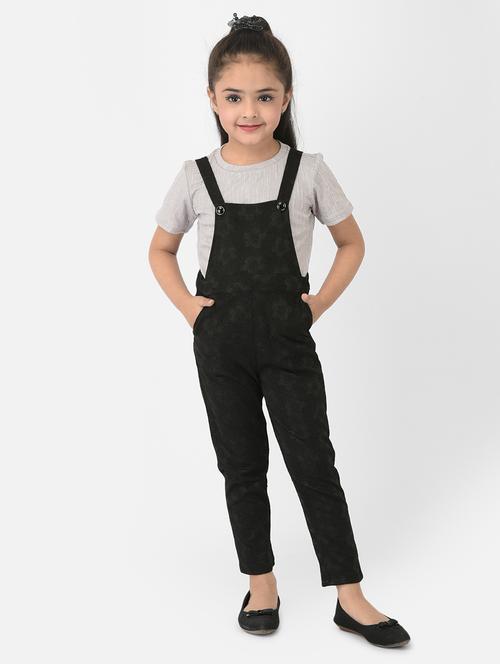 black solid dungaree - 18284275 - Standard Image - 1