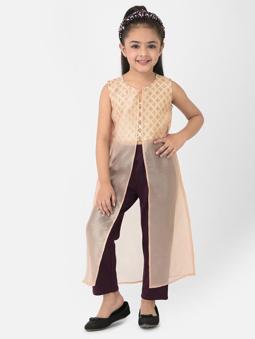 beige printed suit set - 18284278 - Standard Image - 1