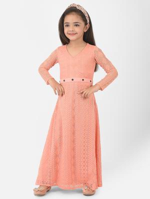 pink embroidered frock - 18284304 - Standard Image - 2