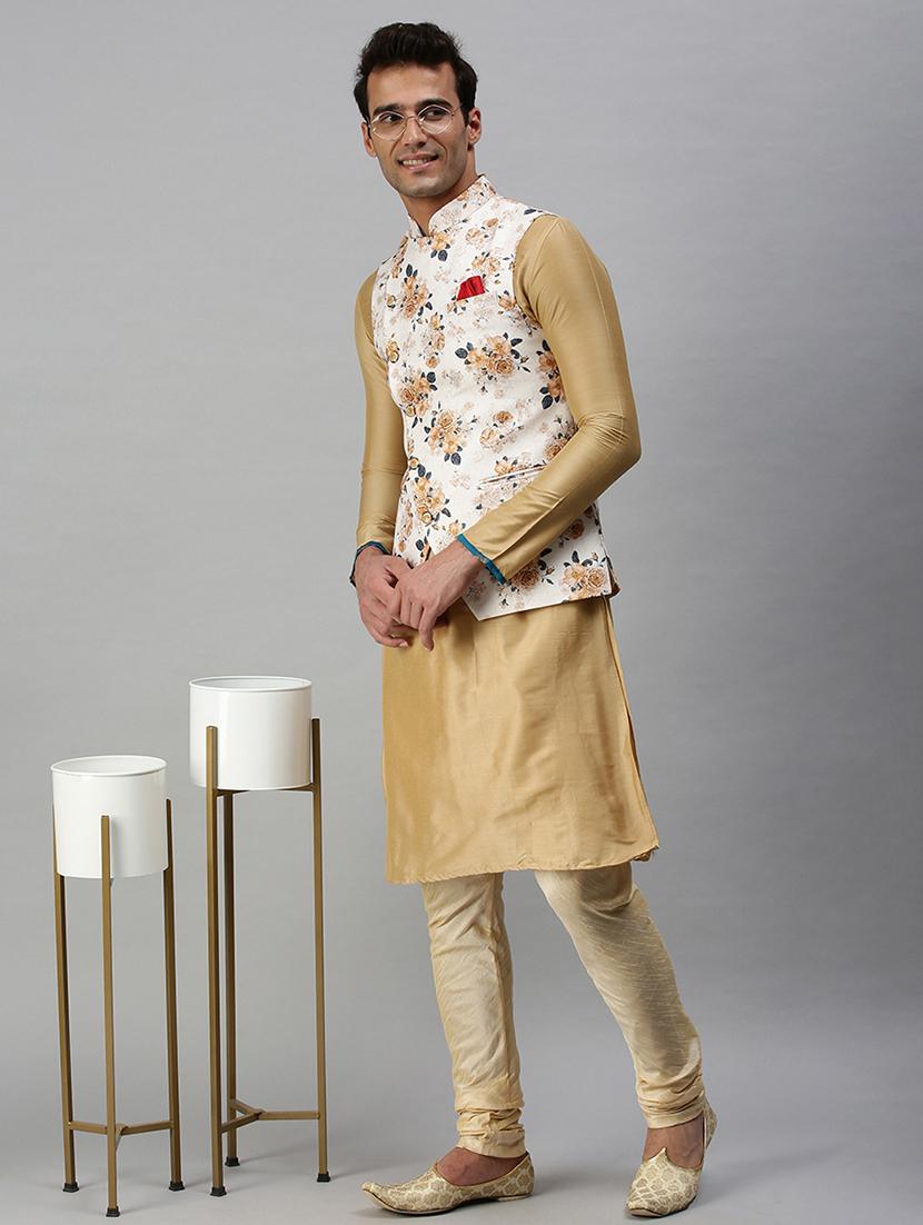 white printed nehru jacket - 18285445 - Zoom Image - 4