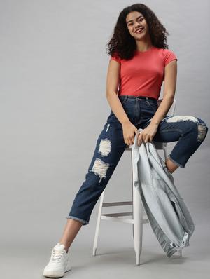 high rise stone washed jean - 18285652 - Standard Image - 4