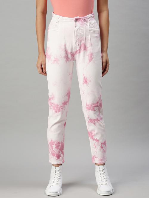 high rise tie & dye jean - 18285672 - Standard Image - 1