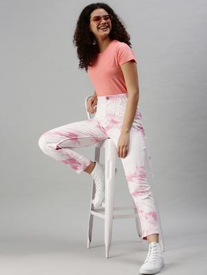 high rise tie & dye jean - 18285672 - Standard Image - 4