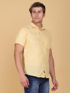 yellow melange kurta - 18285707 - Standard Image - 3