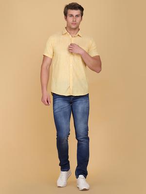 yellow melange kurta - 18285707 - Standard Image - 4