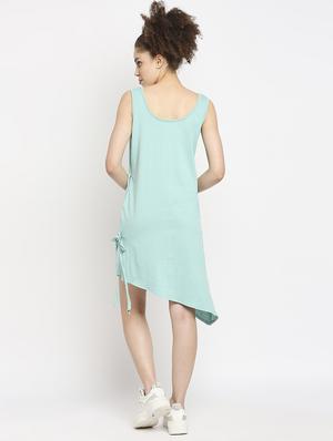 scoop neck asymmetric hem shift dress - 18286492 - Standard Image - 3