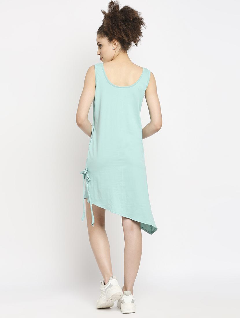 scoop neck asymmetric hem shift dress - 18286492 - Zoom Image - 3