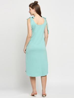 tie knot shoulder shift dress - 18286500 - Standard Image - 3
