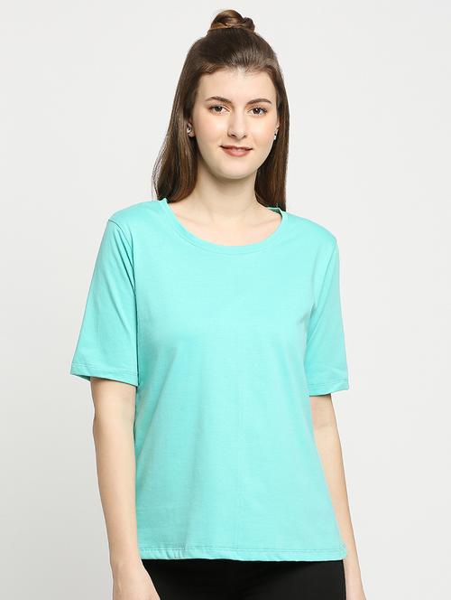 round neck solid tee - 18286503 - Standard Image - 1