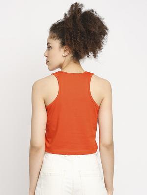 racer back solid crop top - 18286516 - Standard Image - 3