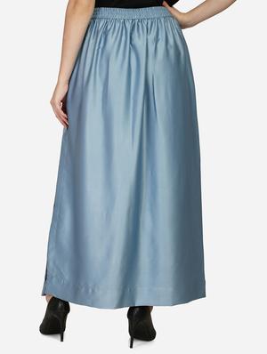 mid rise solid side slit skirt - 18287084 - Standard Image - 4
