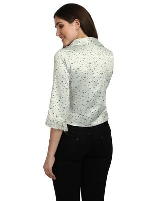 tie front printed shirt - 18287147 - Standard Image - 4