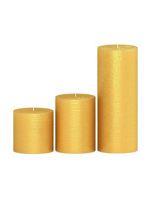 jasmine scented set of 3 yellow pillar candles - 18287436 - Standard Image - 3