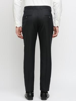 black solid front trousers formal trouser - 18287622 - Standard Image - 3