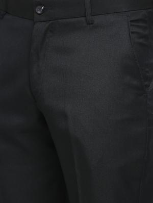 black solid front trousers formal trouser - 18287622 - Standard Image - 5