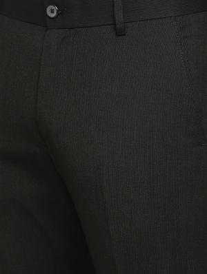 black solid flat front trousers formal trouser - 18287628 - Standard Image - 5