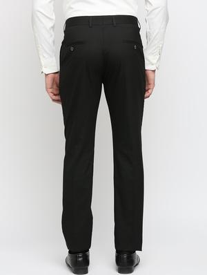 black striped flat front trousers formal trouser - 18287629 - Standard Image - 3