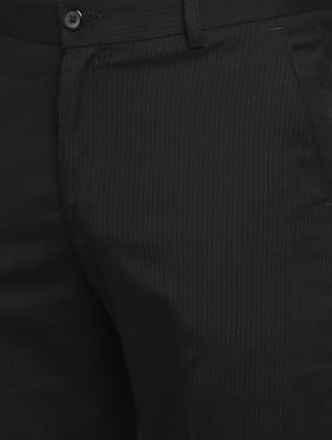 black striped flat front trousers formal trouser - 18287629 - Standard Image - 5