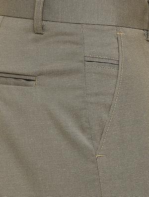 beige solid flat front trousers formal trouser - 18287641 - Standard Image - 5