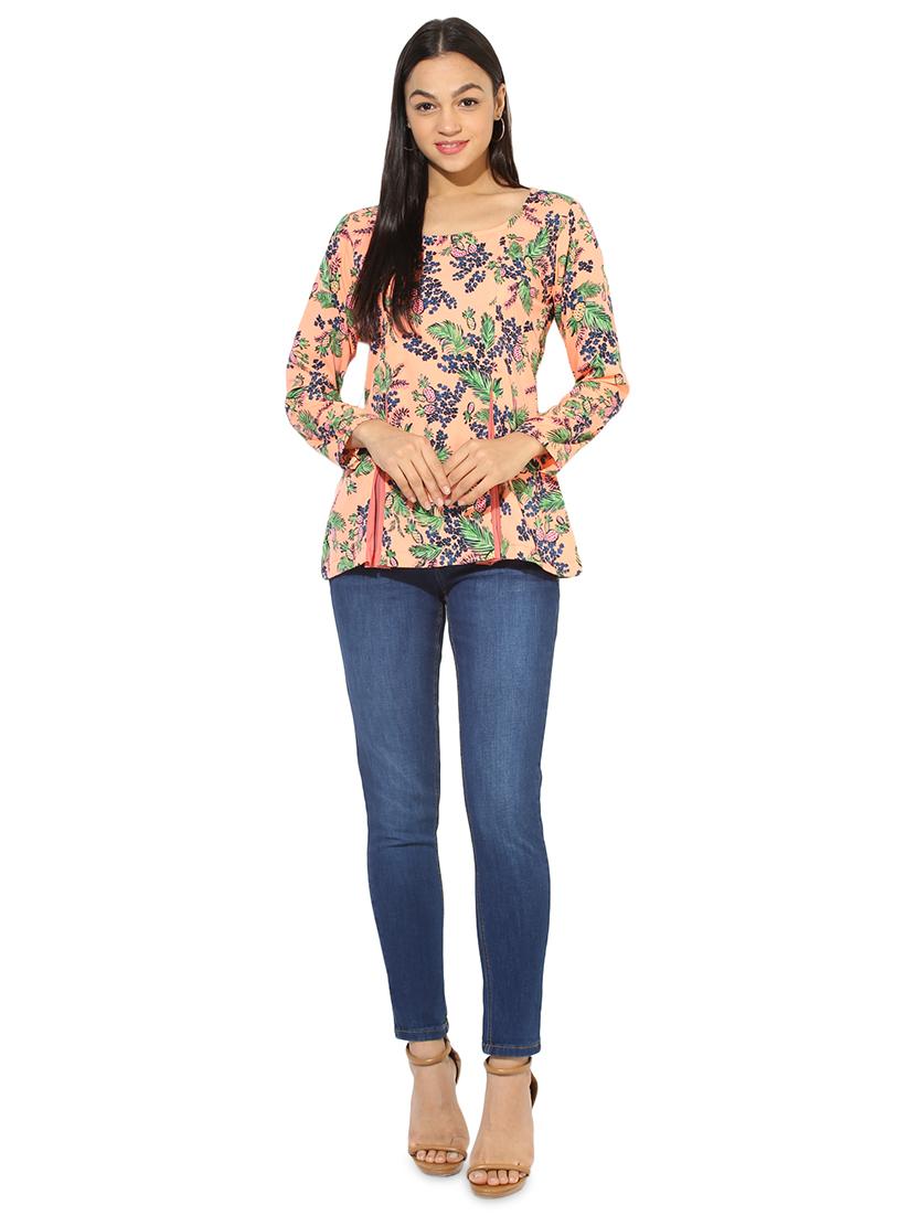 long sleeve floral regular top - 18287722 - Zoom Image - 4