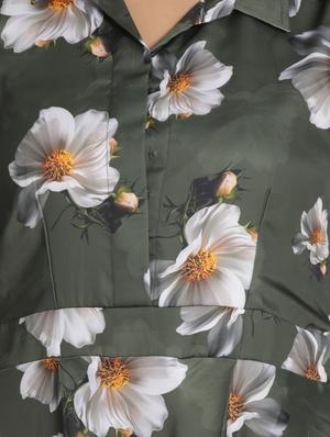 green printed a-line ethnic dress - 18287766 - Standard Image - 4