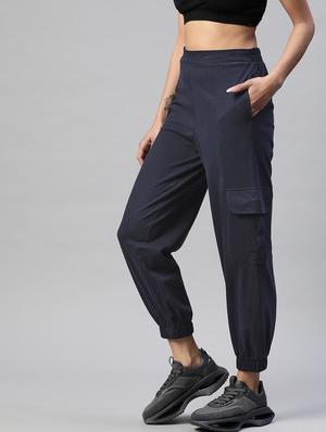 high rise solid track pant - 18288721 - Standard Image - 2