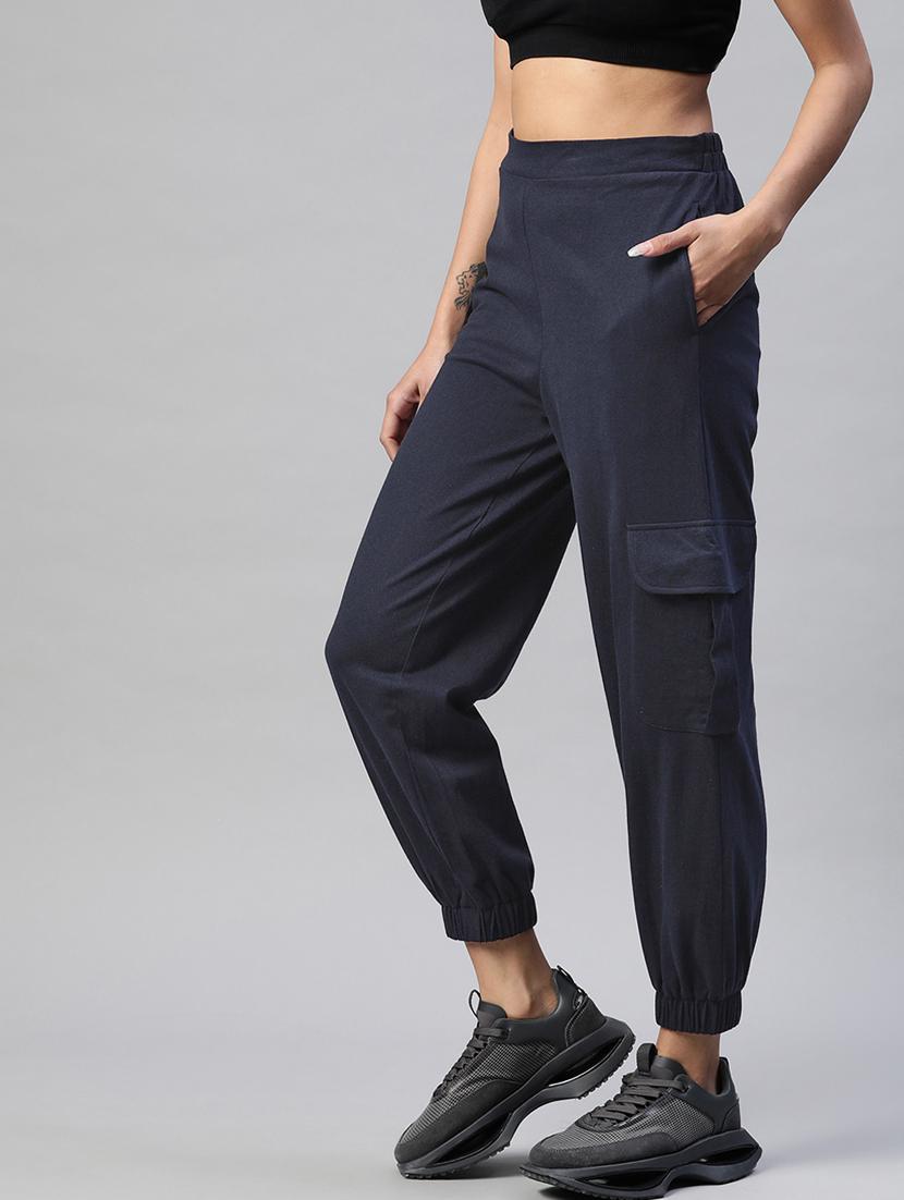 high rise solid track pant - 18288721 - Zoom Image - 2