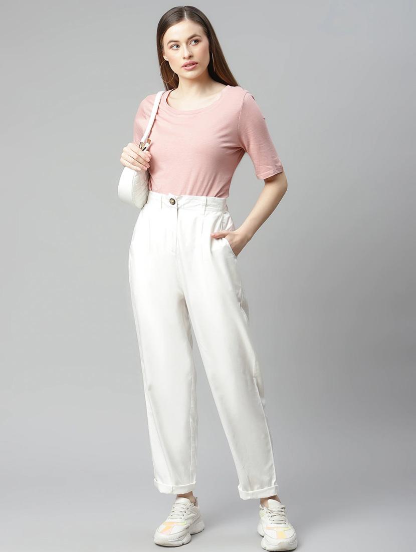 mid rise solid chinos trouser - 18288722 - Zoom Image - 3