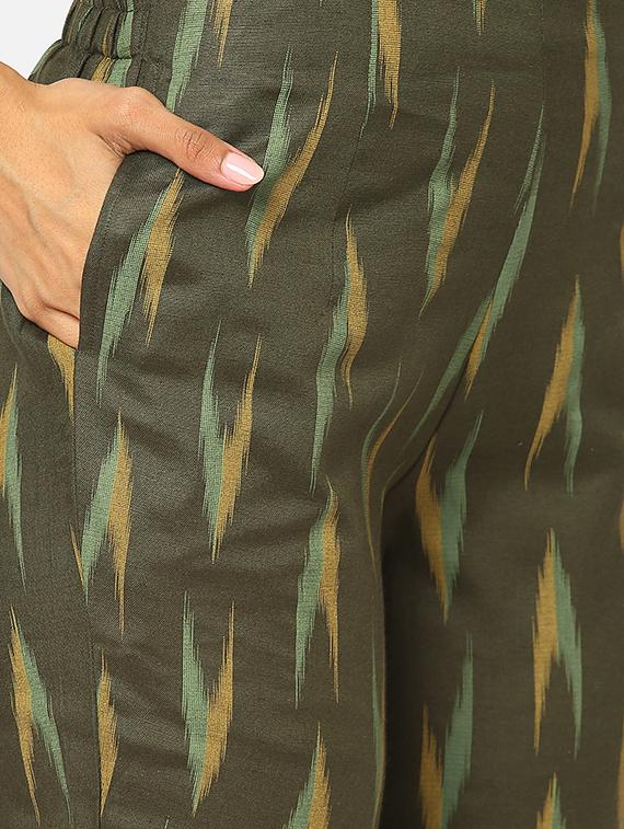 yellow cotton kurta pant set - 18289107 - Zoom Image - 5