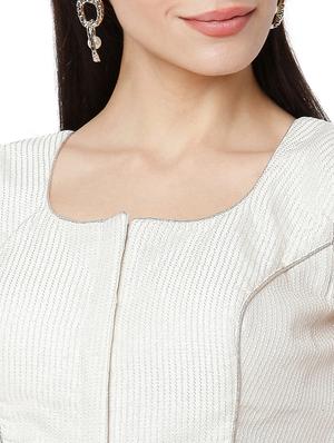 white dupion embroidered blouse - 18289323 - Standard Image - 6