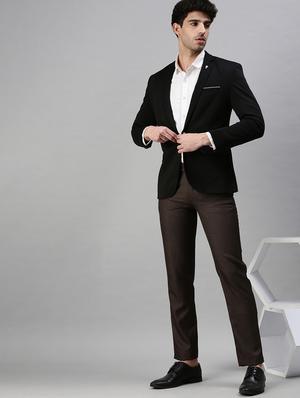 black solid single breasted casual blazer - 18289544 - Standard Image - 5