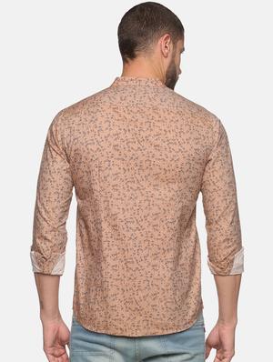 beige printed casual shirt - 18289597 - Standard Image - 3