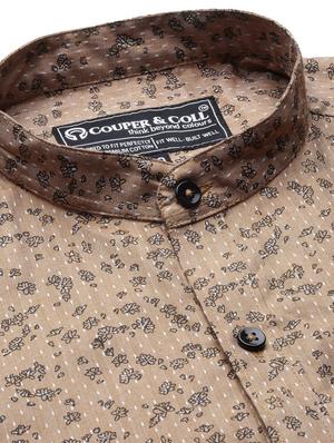 beige printed casual shirt - 18289597 - Standard Image - 7