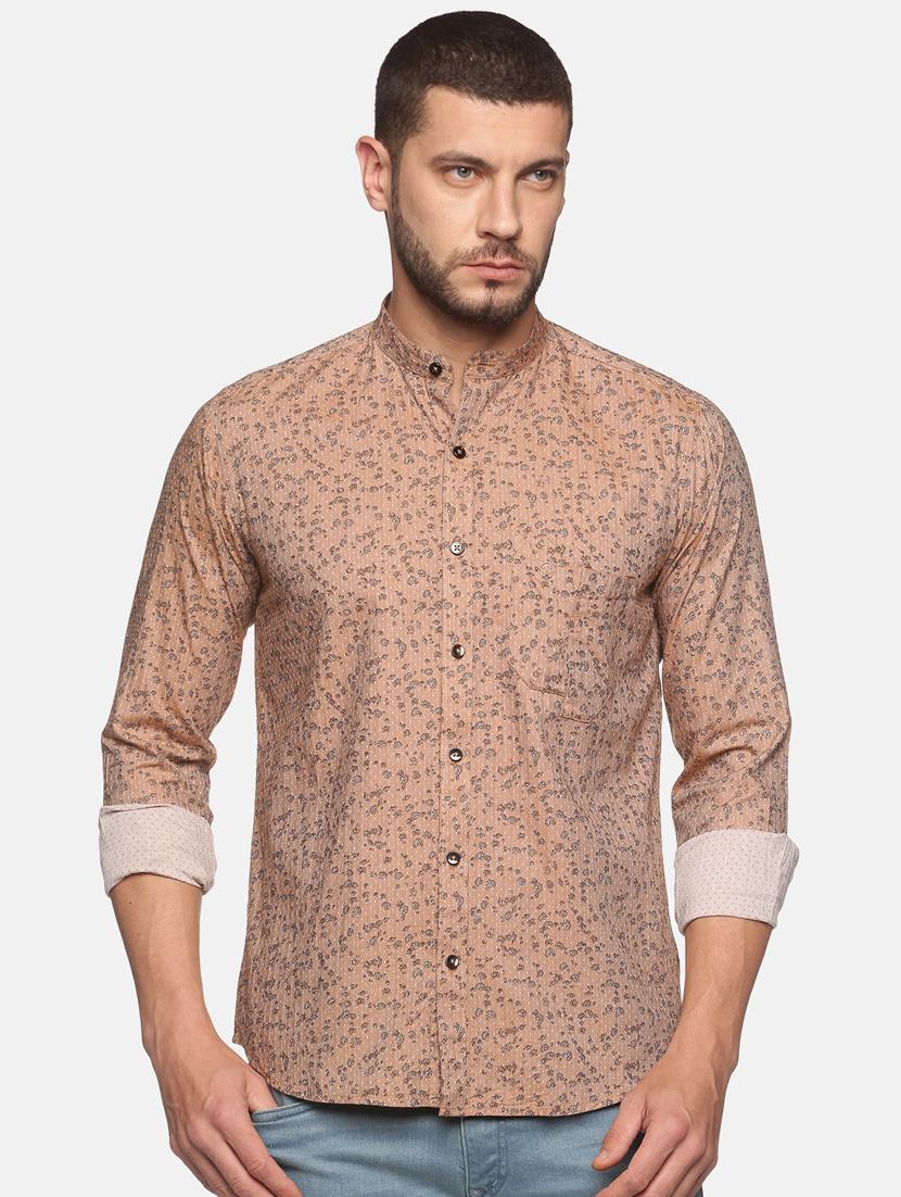 beige printed casual shirt - 18289597 - Zoom Image - 1