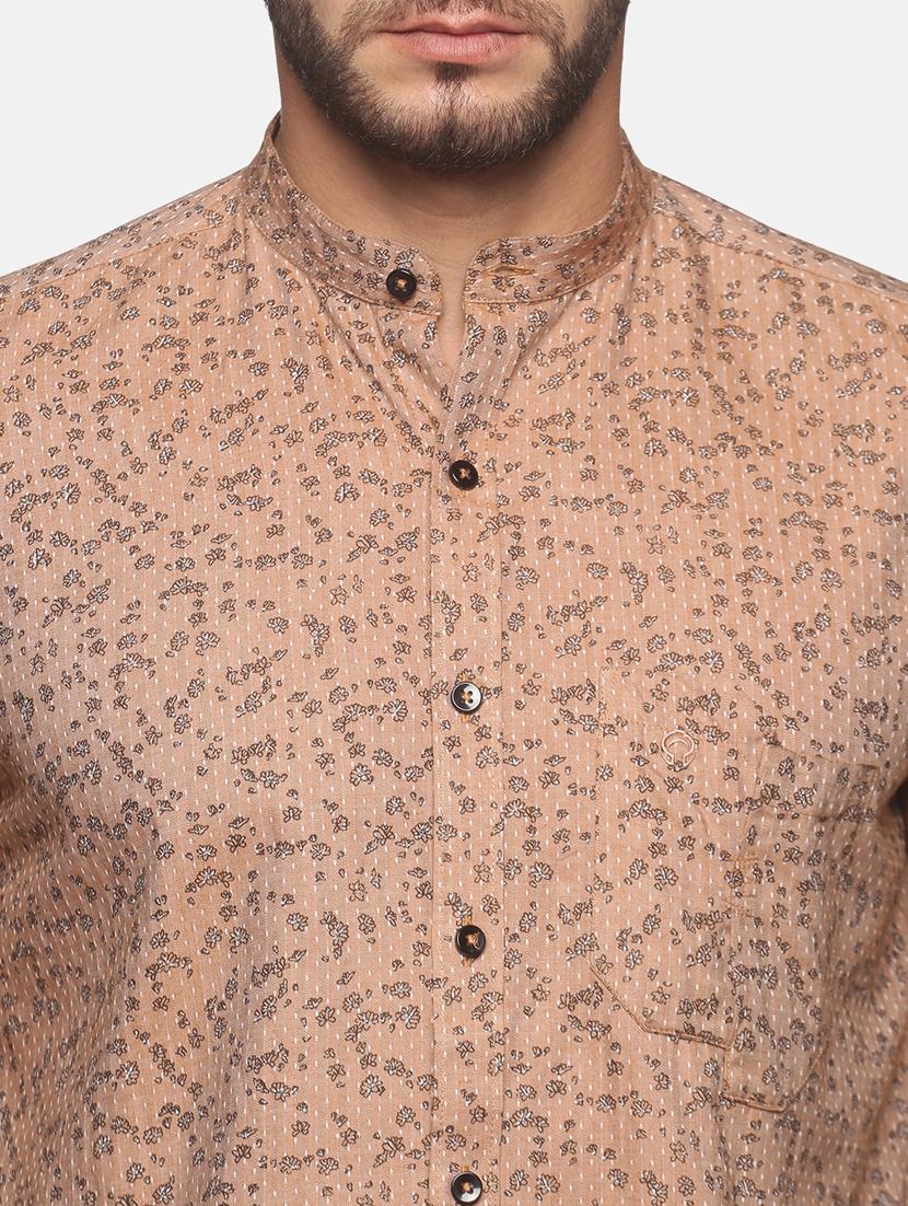 beige printed casual shirt - 18289597 - Zoom Image - 6