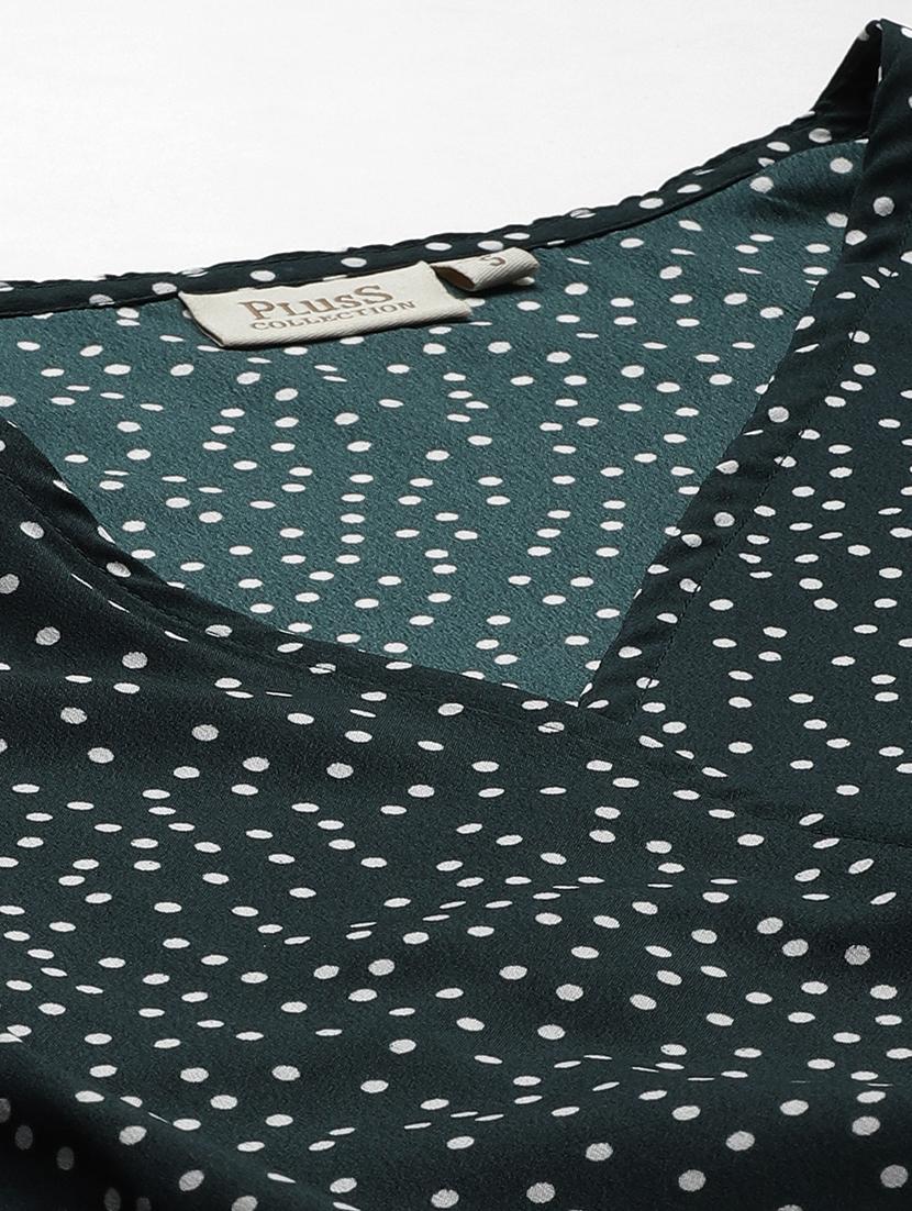 overlap neck printed top - 18290022 - Zoom Image - 5