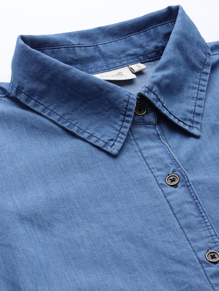 gathered hem solid long top - 18290024 - Zoom Image - 5