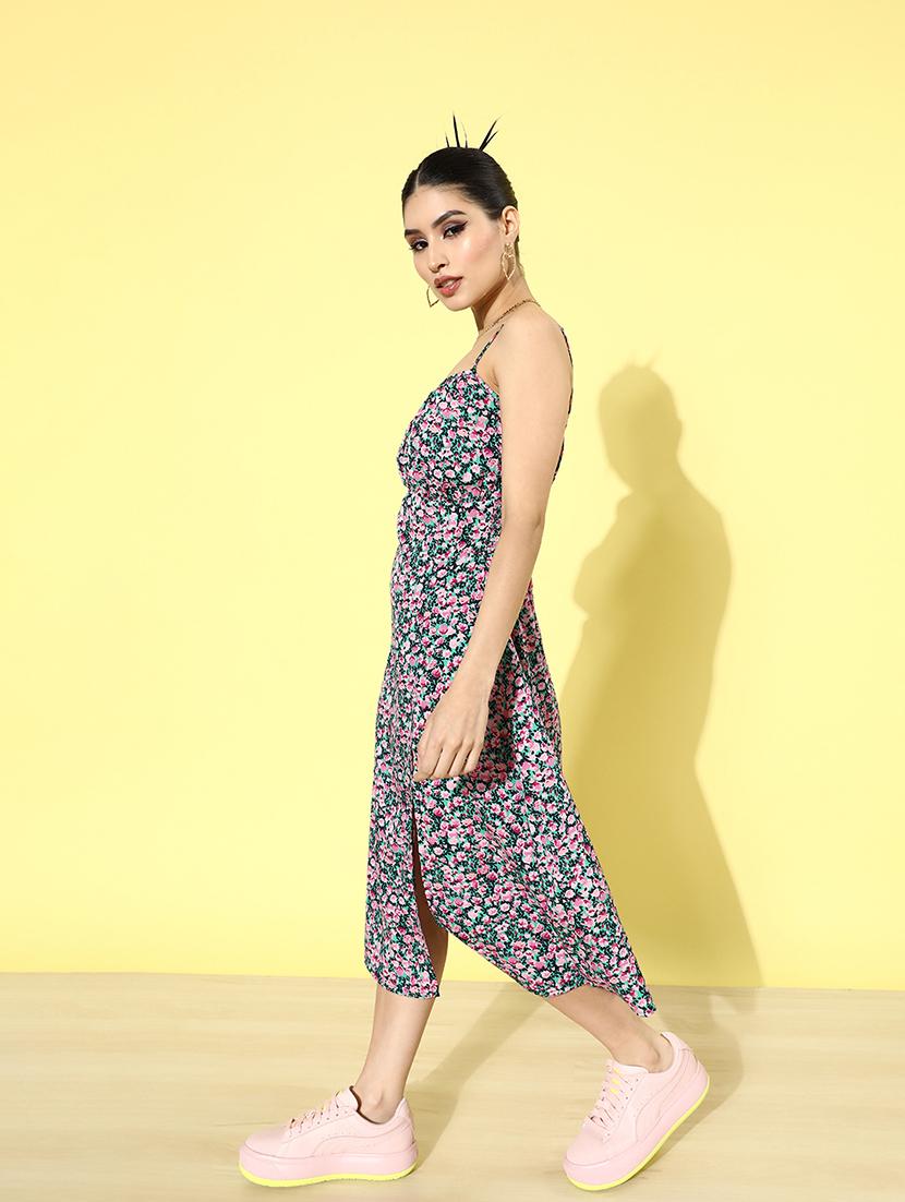 cami neck printed a-line dress - 18290194 - Zoom Image - 2