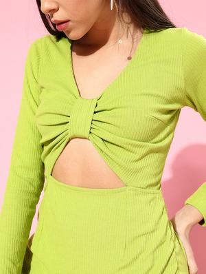 cut out detail bodycon dress - 18290237 - Standard Image - 5