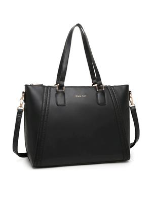 black solid regular tote - 18290388 - Standard Image - 4