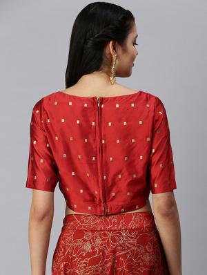 red printed blouse - 18290414 - Standard Image - 3