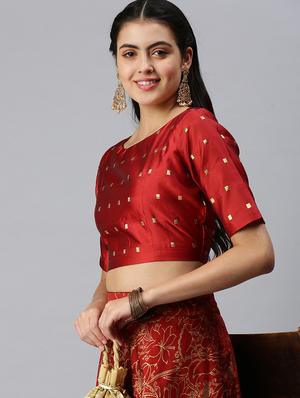 red printed blouse - 18290414 - Standard Image - 4