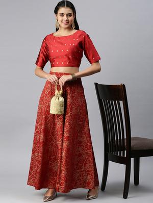 red printed blouse - 18290414 - Standard Image - 5